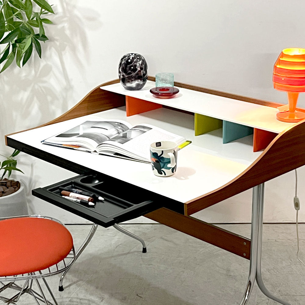 ヴィトラ Vitra ネルソンスワッグレッグデスク Nelson Swag Leg Desk ホワイトラミネート天板 W99cm ジョージ・ネルソン ミッドセンチュリー ～色と形のアルカディア～