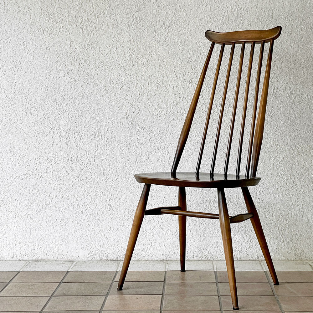  【用賀店】アーコール Ercol ゴールドスミス ダイニングチェア コロニアル ハイバック スティックバック エルム材 UKビンテージ 英国家具 買取させていただきました。