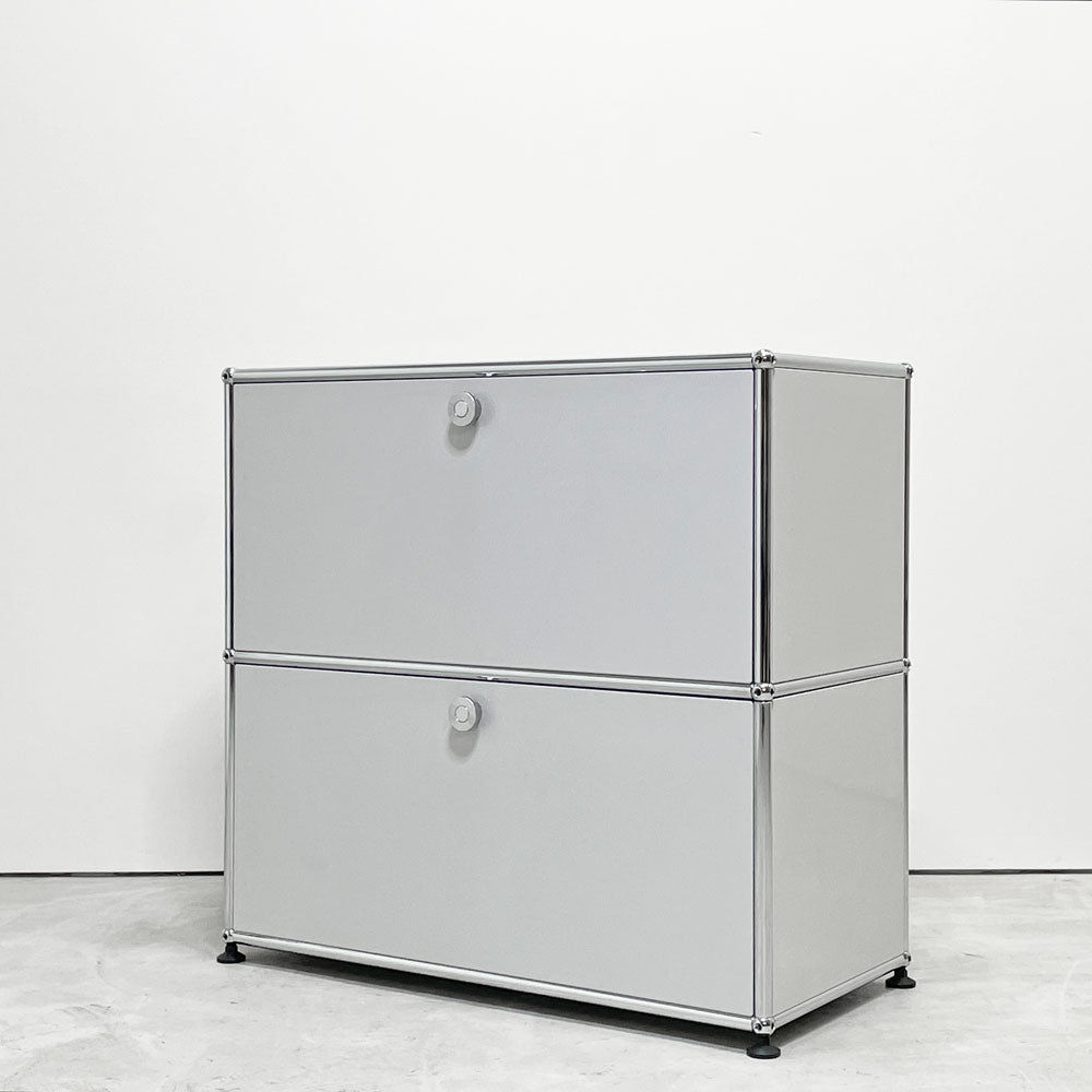【祖師ヶ谷大蔵店】ユーエスエムハラー USMハラー USM Haller モジュラーファニチャー キャビネット 1列2段 ドロップダウン×2 ライトグレー スイス 買取させていただきました。