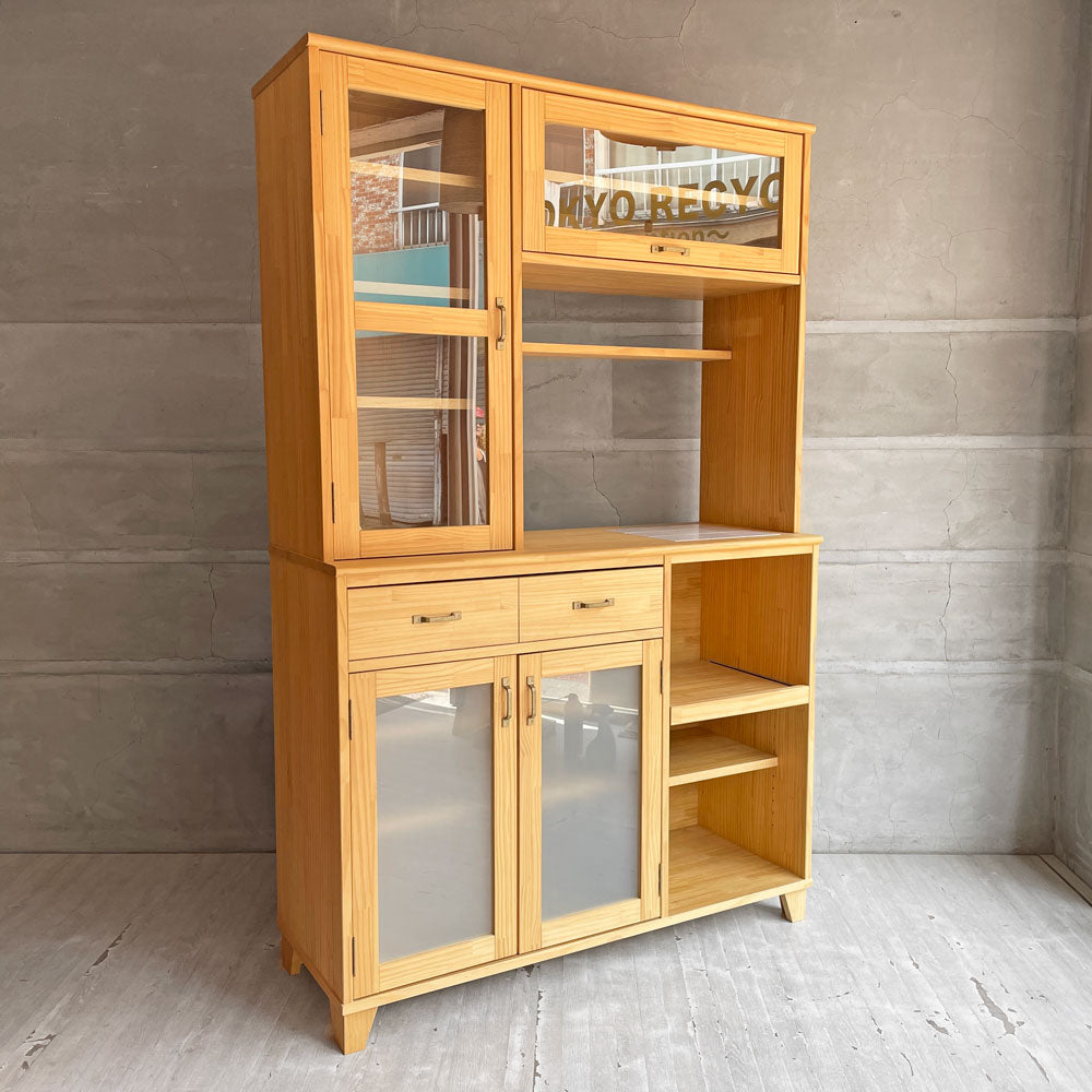 【学芸大学店】モモナチュラル Momo Natural ランド LAND キッチンボード カップボード 食器棚 パイン材 ナチュラル 廃番 買取させていただきました。