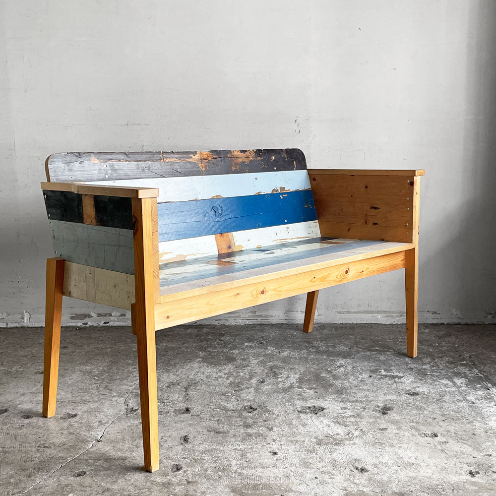 【自由が丘店】ピートヘインイーク PIET HEIN EEK スクラップウッド SCRAPWOOD アームチェア 2シーター 背付きベンチ 古材 W121cm オランダ 買取させていただきました。