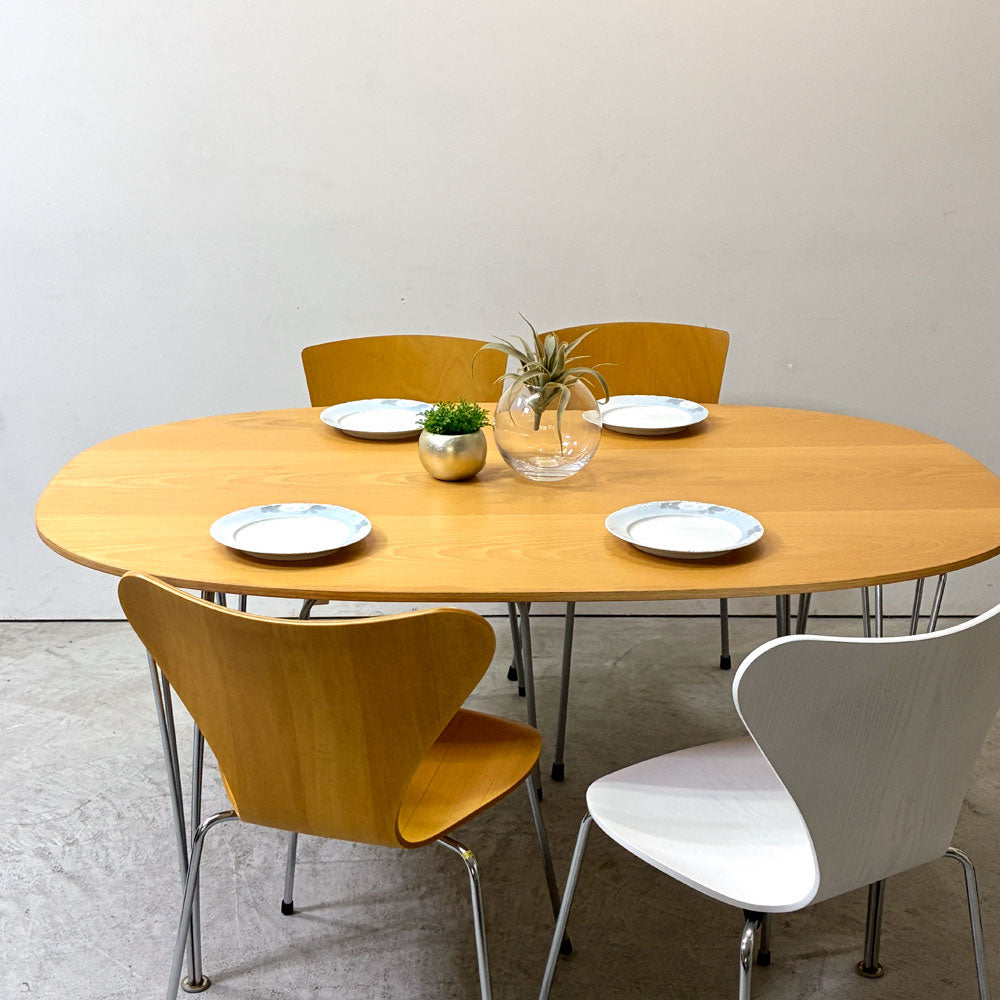 フリッツハンセン Fritz Hansen スーパー楕円 Bテーブル ダイニングテーブル B612 ビーチ材 ナチュラル ピート・ヘイン アルネ・ヤコブセン デンマーク 北欧家具 ～数式のディフュージョン～