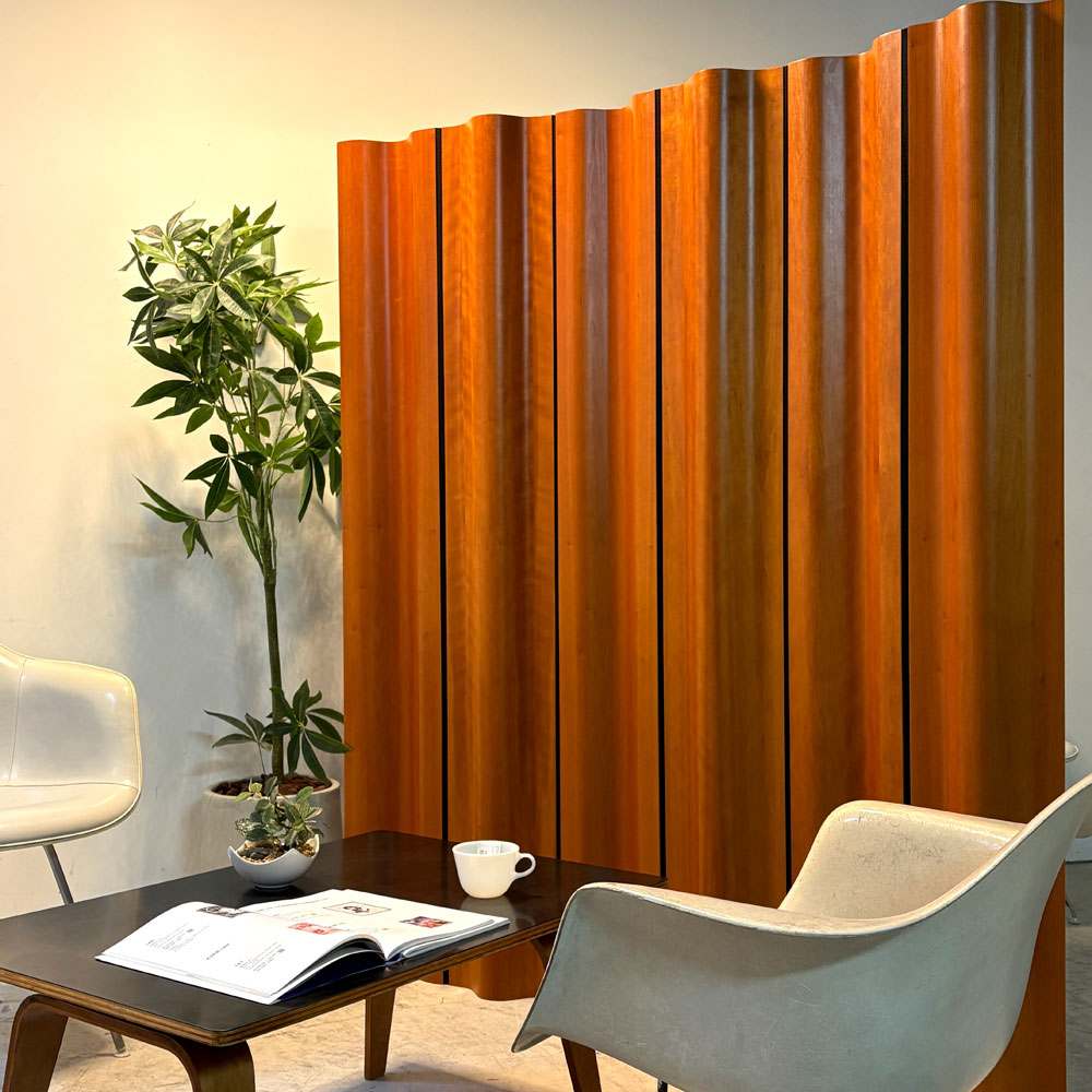 ハーマンミラー Herman Miller モールデッド プライウッド フォールディング スクリーン パーテーション チェリー C&Rイームズ ～静波のアンビエンス～