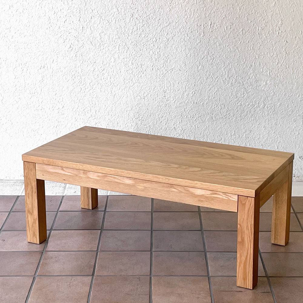 【用賀店】無印良品 MUJI オーク材 無垢材天板 リビングテーブル ローテーブル W90cm ナチュラル 買取させていただきました。