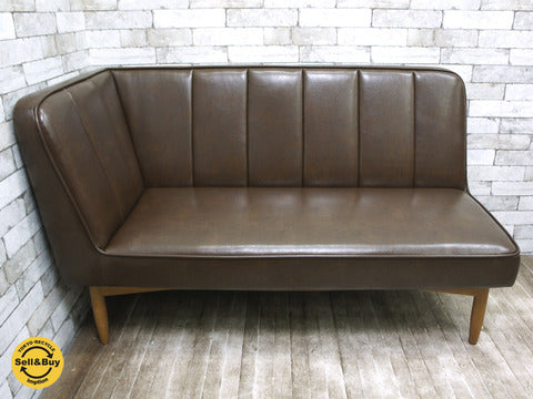 ウニコ / unico " ワイス / WYTHE " シリーズ 『 ベンチアーム / 右片アーム 2.5シーター ソファ 』 ～ 50-60's USカフェスタイルを彷彿とさせるレトロな雰囲気 ～ 【買取と販売とレンタルのお店】