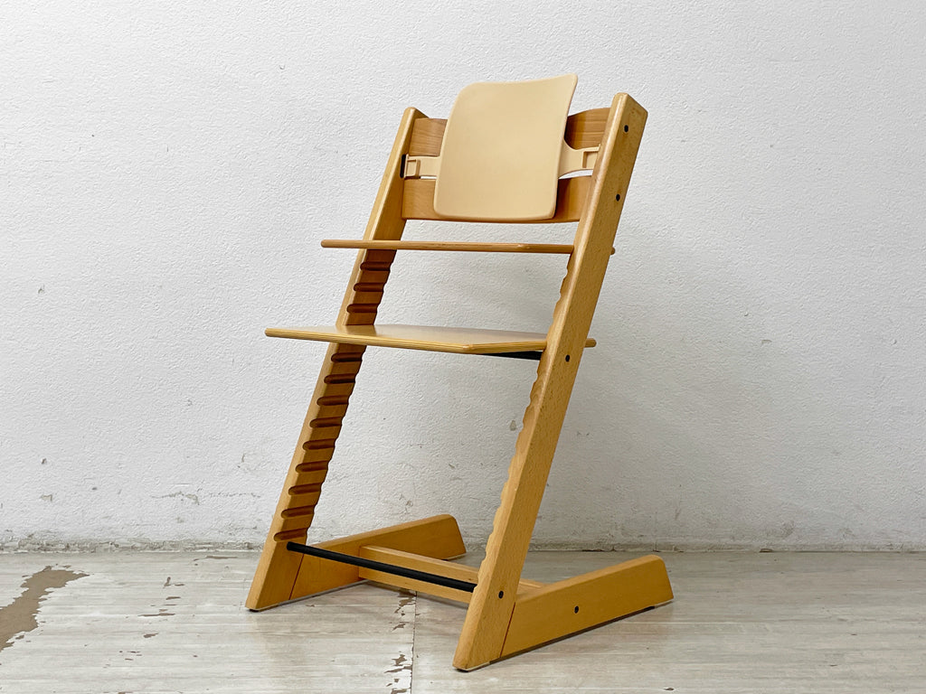 ストッケ STOKKE トリップトラップ TRIPP TRAPP ベビーチェア キッズチェア ナチュラル S/N3～ プラスチック背もたれ付 ノルウェー 北欧家具 中古品 買い取りしました。