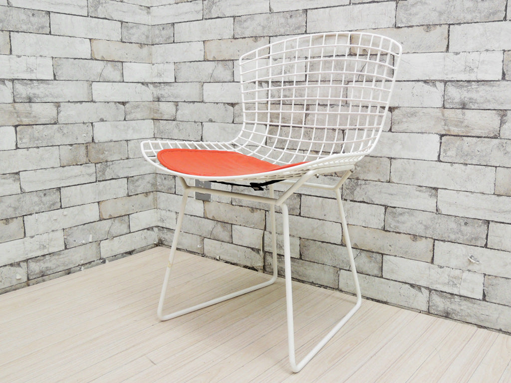 ノール Knoll 420 サイドチェア ワイヤーチェア シートパッド付き ハリー・ベルトイア ホワイト ノル   中古品 買い取りしました。