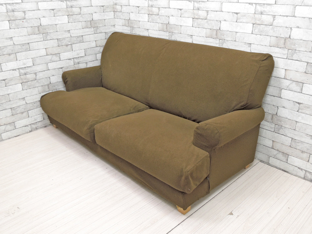 モモナチュラル Momo natural トッド TODD 3人掛けソファ カバーリング ファブリック カーキ 廃番 参考定価：12万円以上  中古品 買い取りしました。