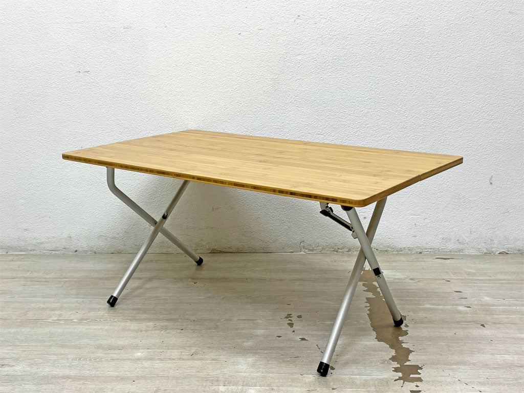 スノーピーク Snow Peak ワンアクションローテーブル One Action Low Table Small フォールディングテーブル ローテーブル 竹 アルミ 定価￥33,000- 中古品 買い取りしました。