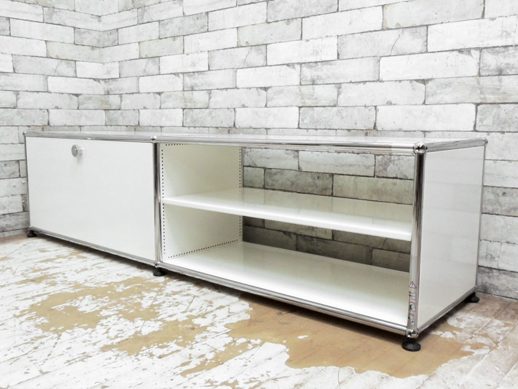 USMモジュラーファニチャー USMハラー USM Haller ローボード 2列1段 ホワイト モダン テレビボード オフィス家具 中古品 買い取りしました。