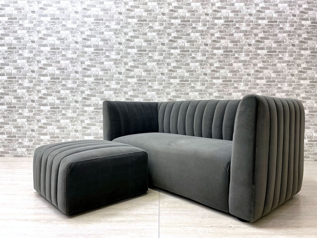 フランフラン Francfranc シュエット CHOUETTE 2S ソファ オットマン付き ダークグレー 合計定価7万円 買い取りしました。