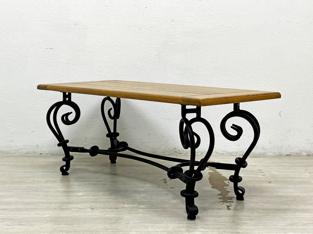 ジャーナルスタンダードファニチャー journal standard Furniture j.s.F オーク無垢材×アイアンレッグ コーヒーテーブル ローテーブル 工業系 クラシカル 希少廃番 中古品 買い取りしました。