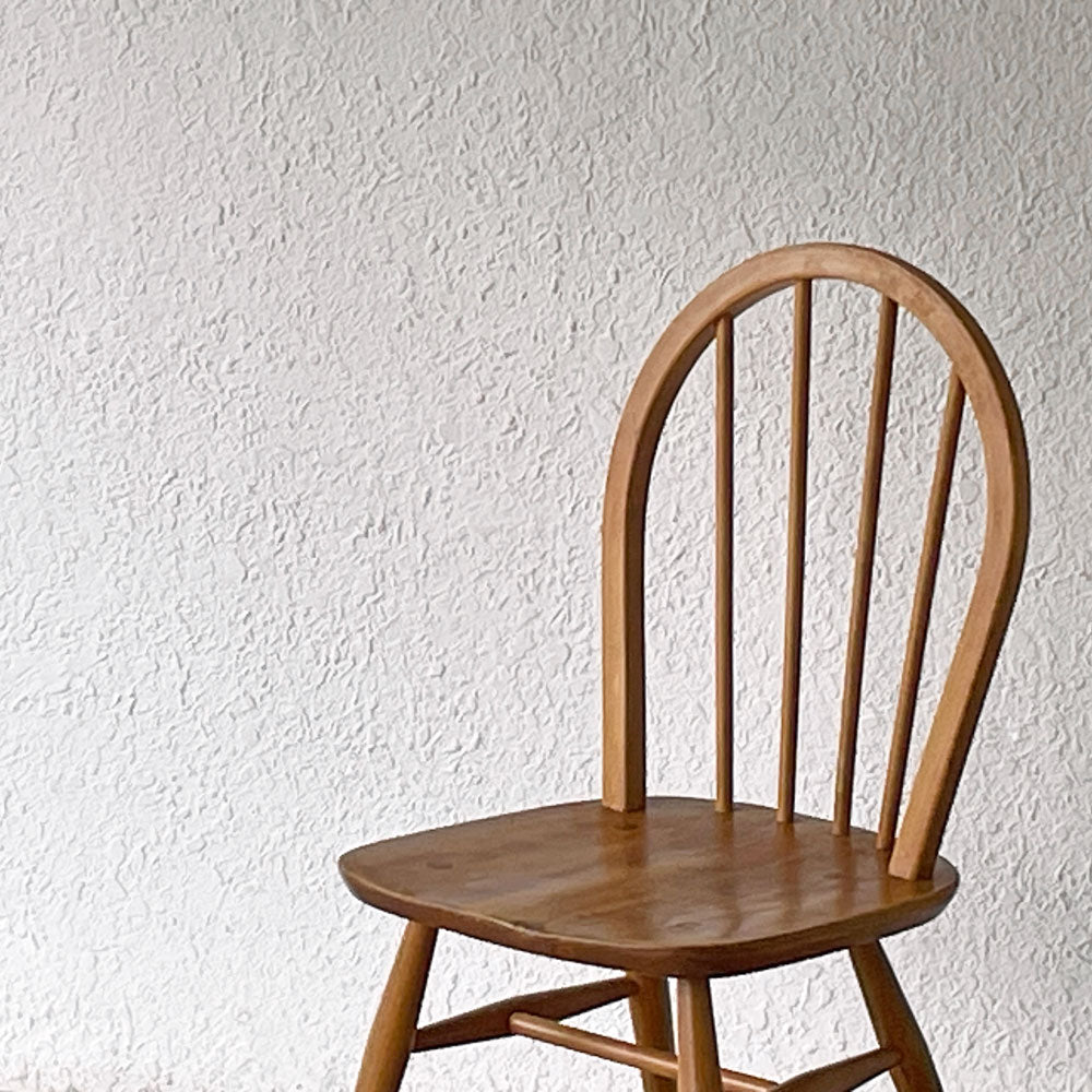 アーコール Ercol フープバックチェア ダイニングチェア スポークバック エルム材 UKビンテージ ブルーラベル 英国家具  ～立ち昇る柔らかさ～