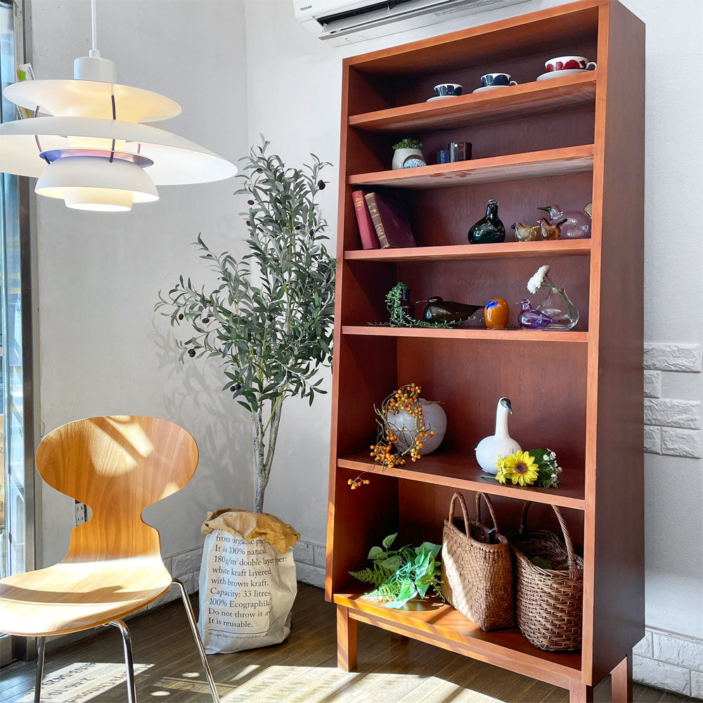 ジャパンビンテージ Japan Vintage 木製 ブックシェルフ 本棚 オープンシェルフ 飾り棚 北欧デザイン ～物語のパレット～