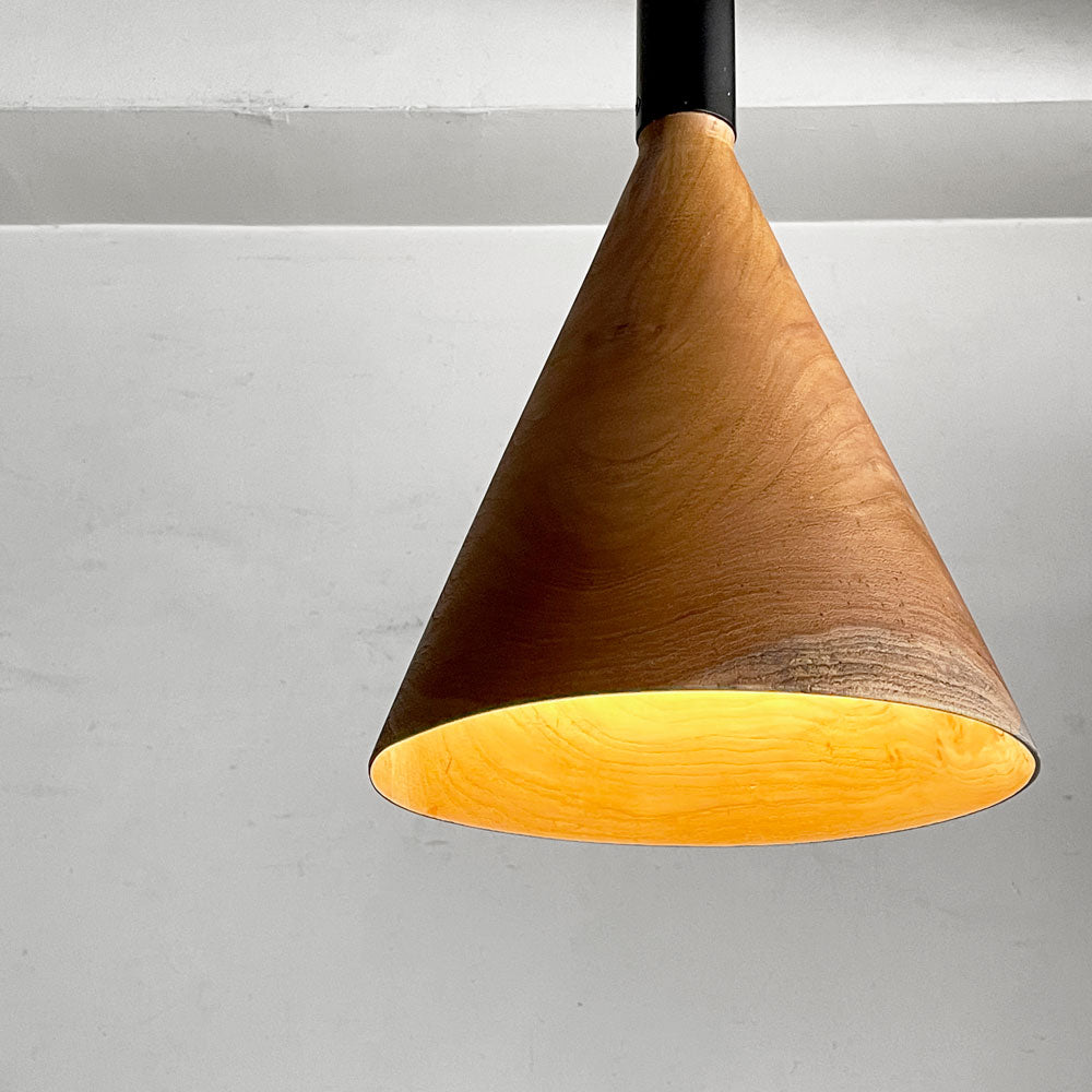 ダリールズ Dareels コーンウッドハンギングランプ CONE WOOD HANGING LAMP チーク古材×スチール ペンダントライト 円錐 ～古材で彩るナチュラルモダン～