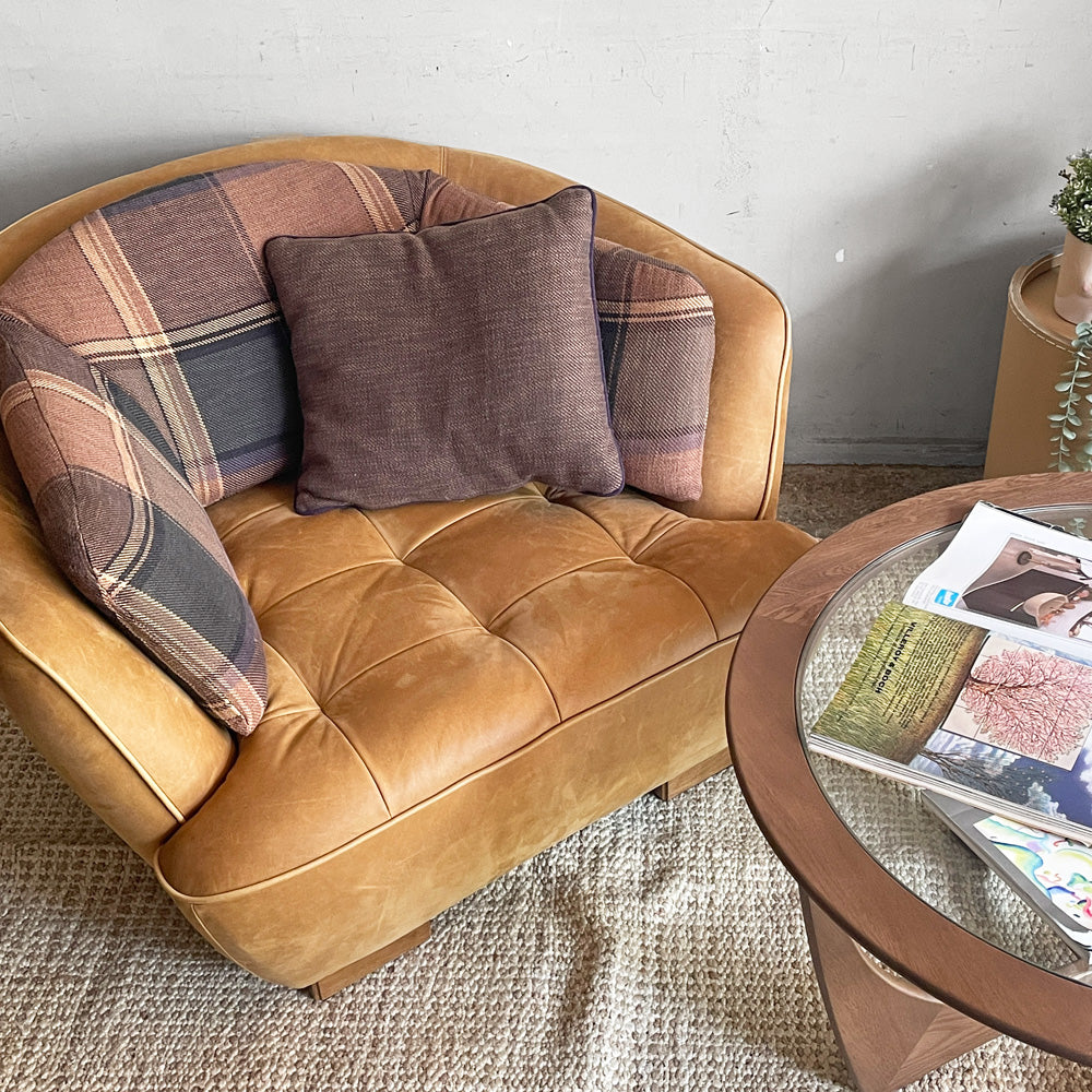 クラッシュゲート CRASH GATE タブレザーワークス tabu Leather Works オピアム 1P ソファ OPIUM SOFA キャメル オイルレザー ～ 座るというより、包まれる ～