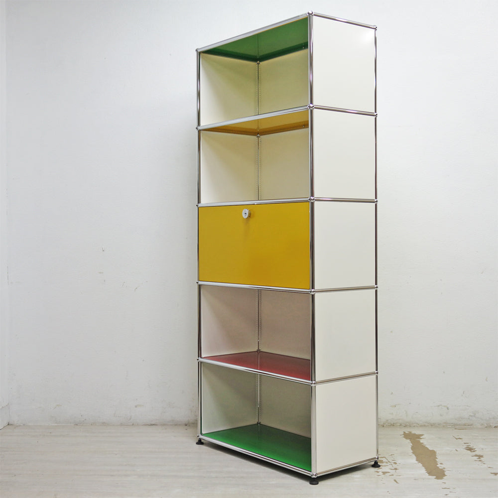 【祖師ヶ谷大蔵店】USMハラー USM Haller モジュラーファニチャー キャビネット シェルフ 1列5段 ドロップダウンドア×1 マルチカラー スイス 買取させていただきました。