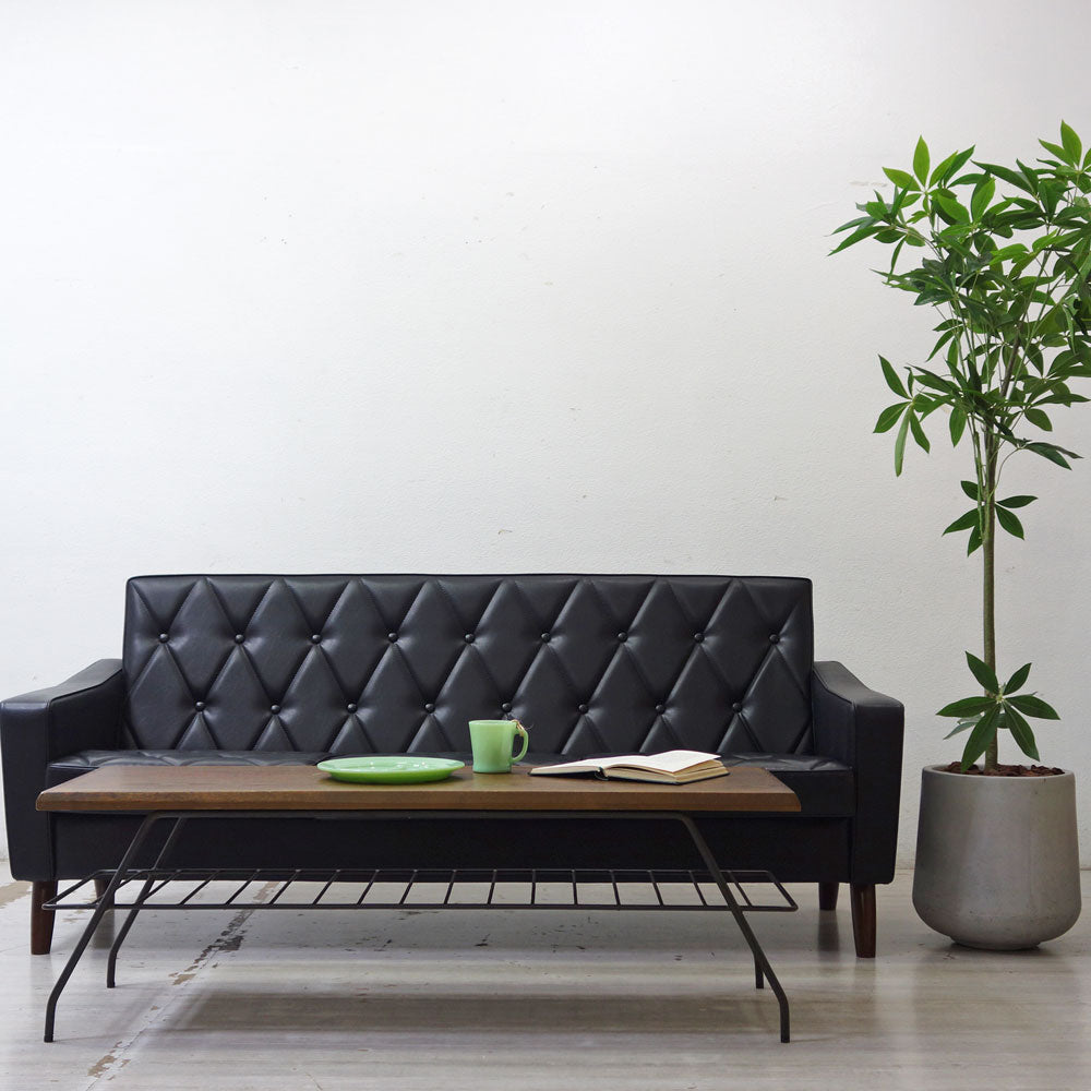 カリモク60 karimoku60 ロビーチェア 3シーター ソファ スタンダードブラック レトロモダン ミッドセンチュリー ～愛され続けるソファ～