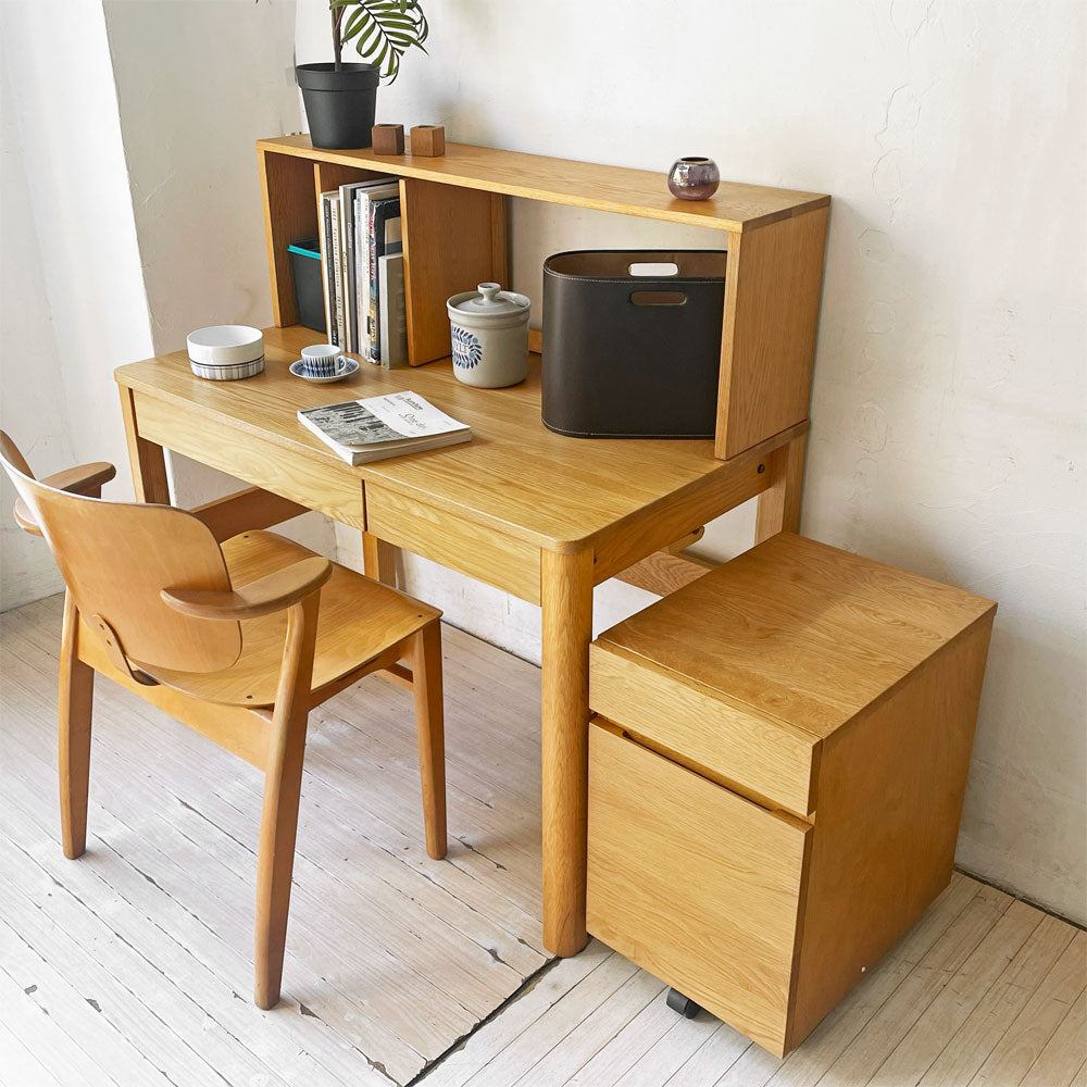 【下北沢店】アクタス ACTUS アクタスキッズ ファズル FUZZLE デスク ワゴン シェルフ 3点セット オーク材 W105cm ナチュラル 廃盤 買取させていただきました。