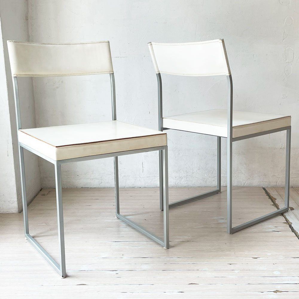 【下北沢店】ファセム Fasem ファーレ FARE ダイニングチェア スチール x レザー 革 イタリアンモダン 計2脚 買取させていただきました。
