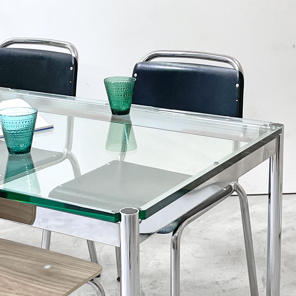 USMハラー USM Haller モジュラーファニチャー Modular Furniture ハラーテーブル ワークテーブル W150 ガラス天板 スイス ～空間を軽やかに彩る一台～