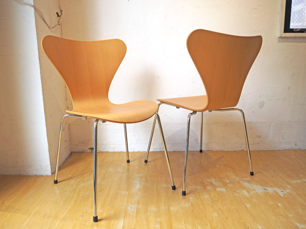 フリッツハンセン Fritz Hansen セブンチェア Seven Chair ビーチ材 アルネ・ヤコブセン Arne Jacobsen 2脚入荷 ～その美しさ、もはや芸術～