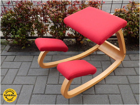 ストッケ社 / STOKKE バランスチェア 美品 『 バリアブル / Variable ・ 赤 』 健康先進国ノルウェー発 