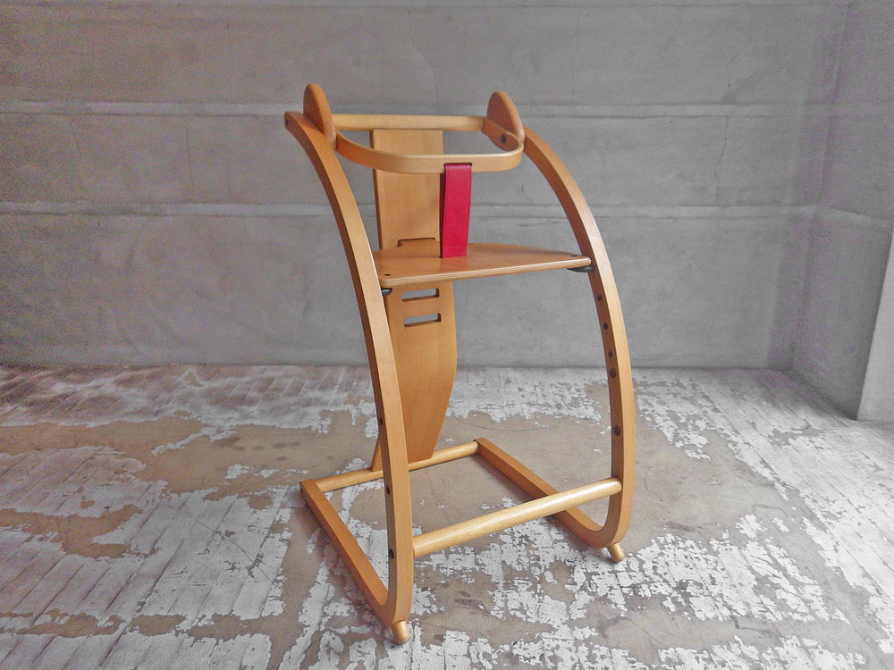 シン Shin イーチェア e-chair ベビーチェア キッズチェア 木馬 転倒防止パーツ ベビーガード付き 佐々木敏光 ナチュラル グッドデザイン賞 中古品 買い取りしました。