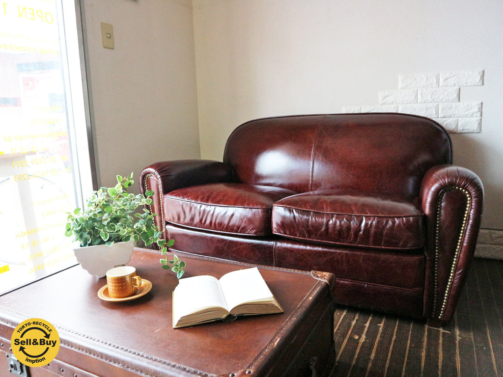 ハロ HALO フリーマーケット FLEAMARKET 2シーター ソファ 本革 英国 バイカータン アスプルンド取扱  買い取りしました。