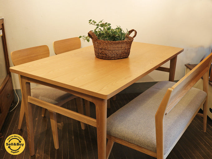 unico ウニコ SIGNE シグネ ダイニングテーブル ナチュラル 幅140cm アッシュ材 美品    買い取りしました。経堂店 出張買取もお任せ下さい。