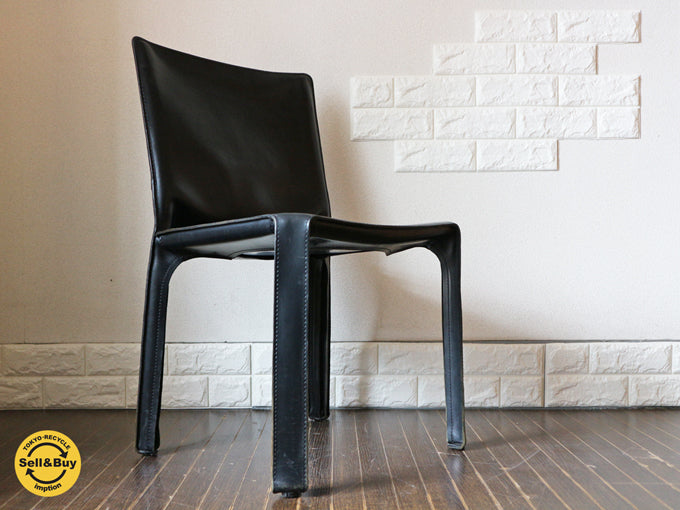 カッシーナ イクスシー cassina ixc. 412 キャブ CAB アームレス チェア 本革  ～イタリアンモダンデザインを代表するチェア～ 【 買取と販売とレンタルのお店 】