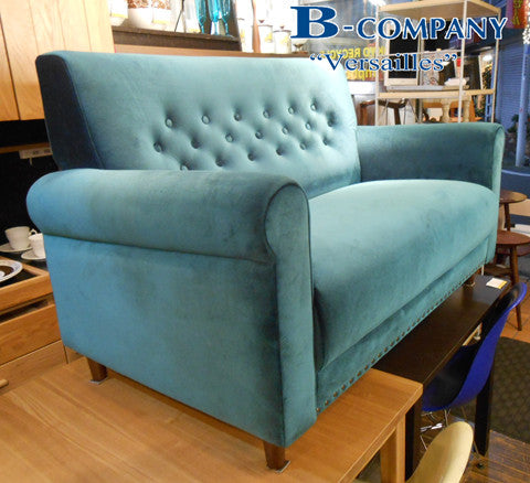 B-COMPANY(ビーカンパニー)/Versailles(ベルサイユ)2'sソファ/ベロア生地/ディープグリーン～ココち良い感触のソファ◎経堂【買取と販売とレンタルのお店】