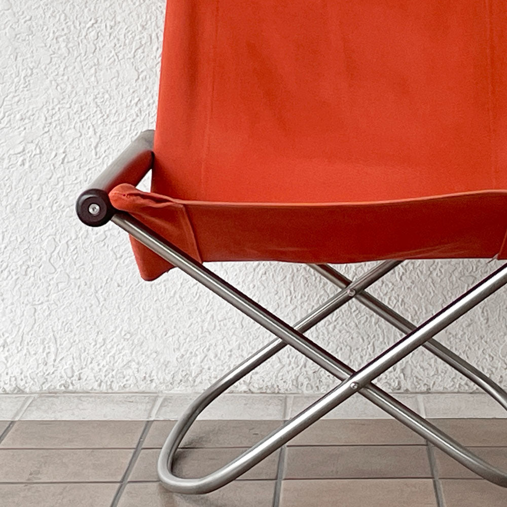 藤栄 FUJIEI ニーチェア エックス Ny chair X rocking フォールディングチェア ロッキング ダークブラウン×レンガ 新居猛 MoMA ～これぞ、寛ぎ～