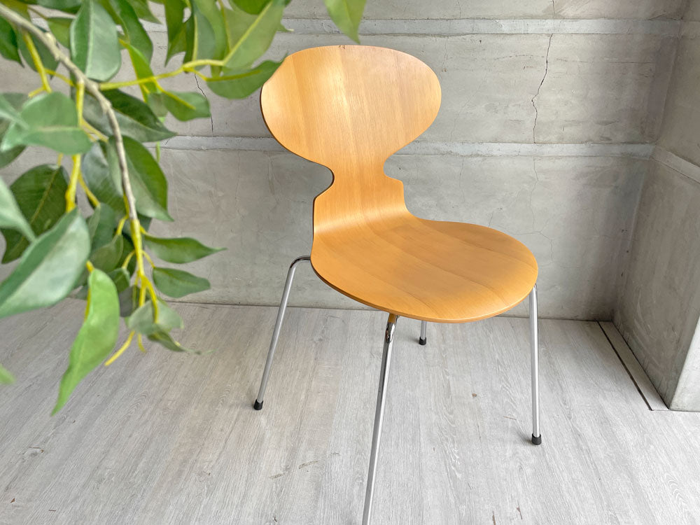 フリッツハンセン Fritz Hansen アントチェア 4本脚 ナチュラルウッド アルネ・ヤコブセン 北欧家具 ～傑作のアリンコ～