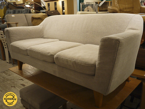 Momo natural モモナチュラル Dico カバーリング３人掛けソファ オットマン付き～職人の拘りと贅沢な素材使い～【買取と販売とレンタルのお店】