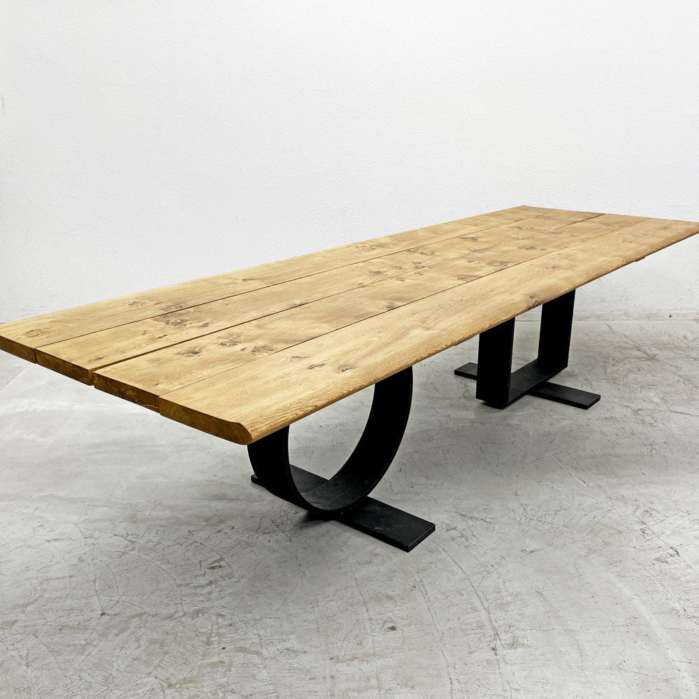 【登戸BASE店】カッシーナ イクスシー Cassina ixc. 方・円 ホウエン HO-EN ダイニングテーブル フレンチオーク無垢材 スチールレッグ W300cm 戸沢忠蔵 廃番 買取させていただきました。