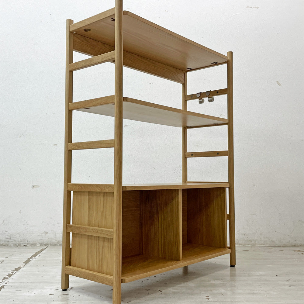 【祖師ヶ谷大蔵店】	 アクタス ACTUS リピア RIPIA オープンシェルフ ブックシェルフ オーク材 W90cm ナチュラルデザイン 買取させていただきました。
