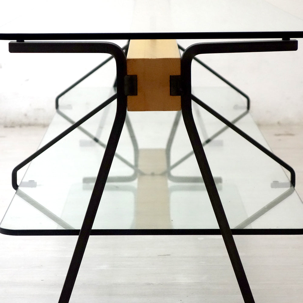 ドリアデ driade フラテロ Fratello テレビスタンド ガラス オープンラック ディスプレイラック W200cm エンツォ・マリ Enzo Mari ～何を並べようか？～