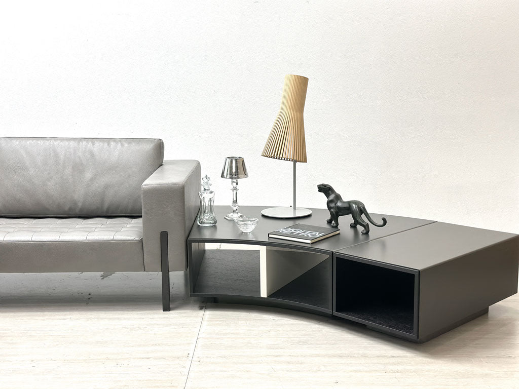 ミノッティ Minotti アンバー AMBER ローユニット 2点セット コーヒーテーブル ローテーブル サイドテーブル AVボード ローボード 扇形 長方形 クリストフ・デルクール イタリア 買い取りしました。
