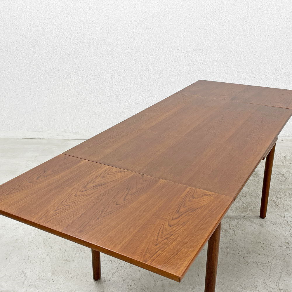 【登戸BASE店】デンマークビンテージ Danish Vintage エクステンションダイニングテーブル チーク材 伸長式 ドローリーフ型 北欧家具  買取させていただきました。