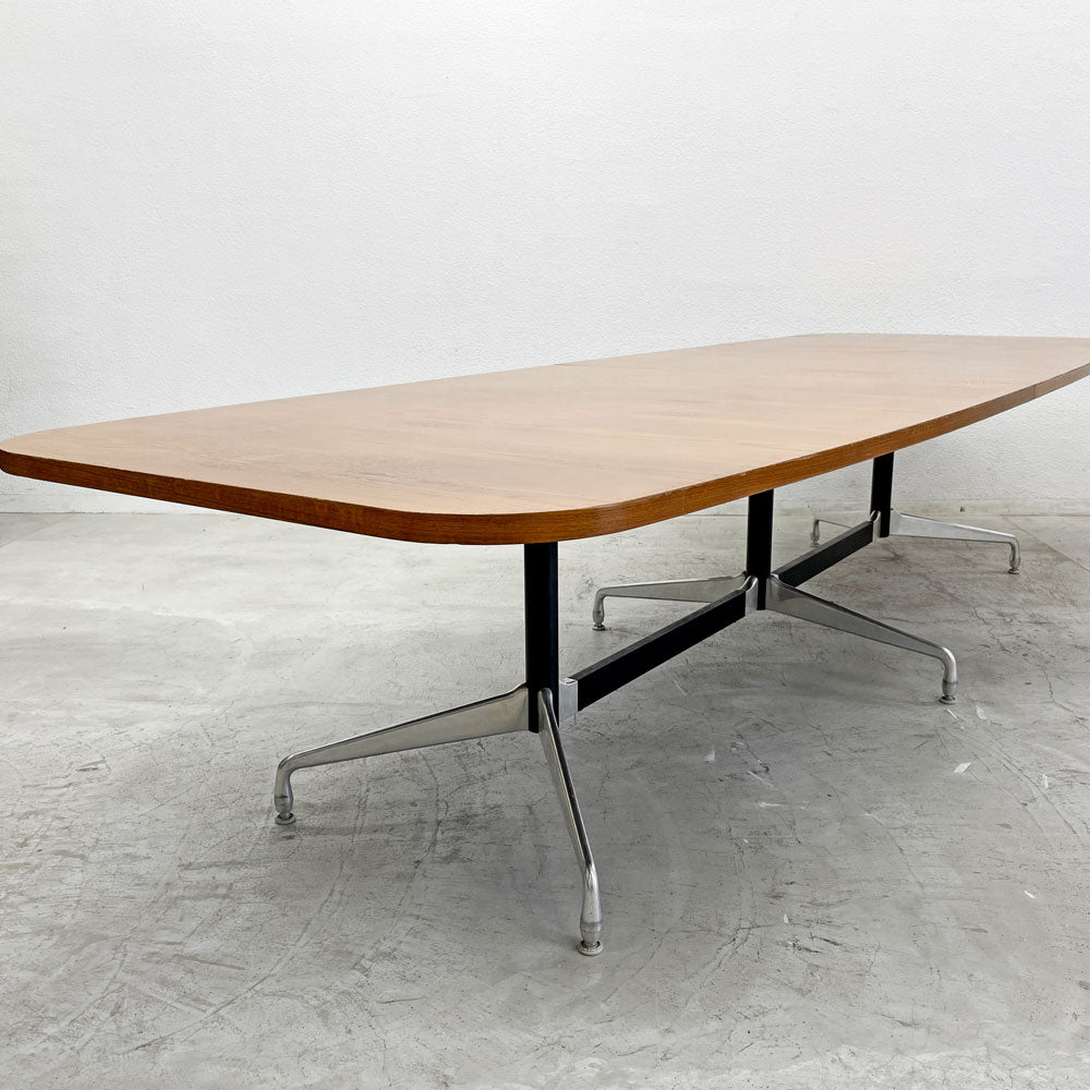 【登戸BASE店】ハーマンミラー Herman Miller レクタンギュラーテーブル セグメンテッドベース ダイニングテーブル ミーティングテーブル ローズウッド天板 W330cm イームズ ビンテージ 買取させていただきました。