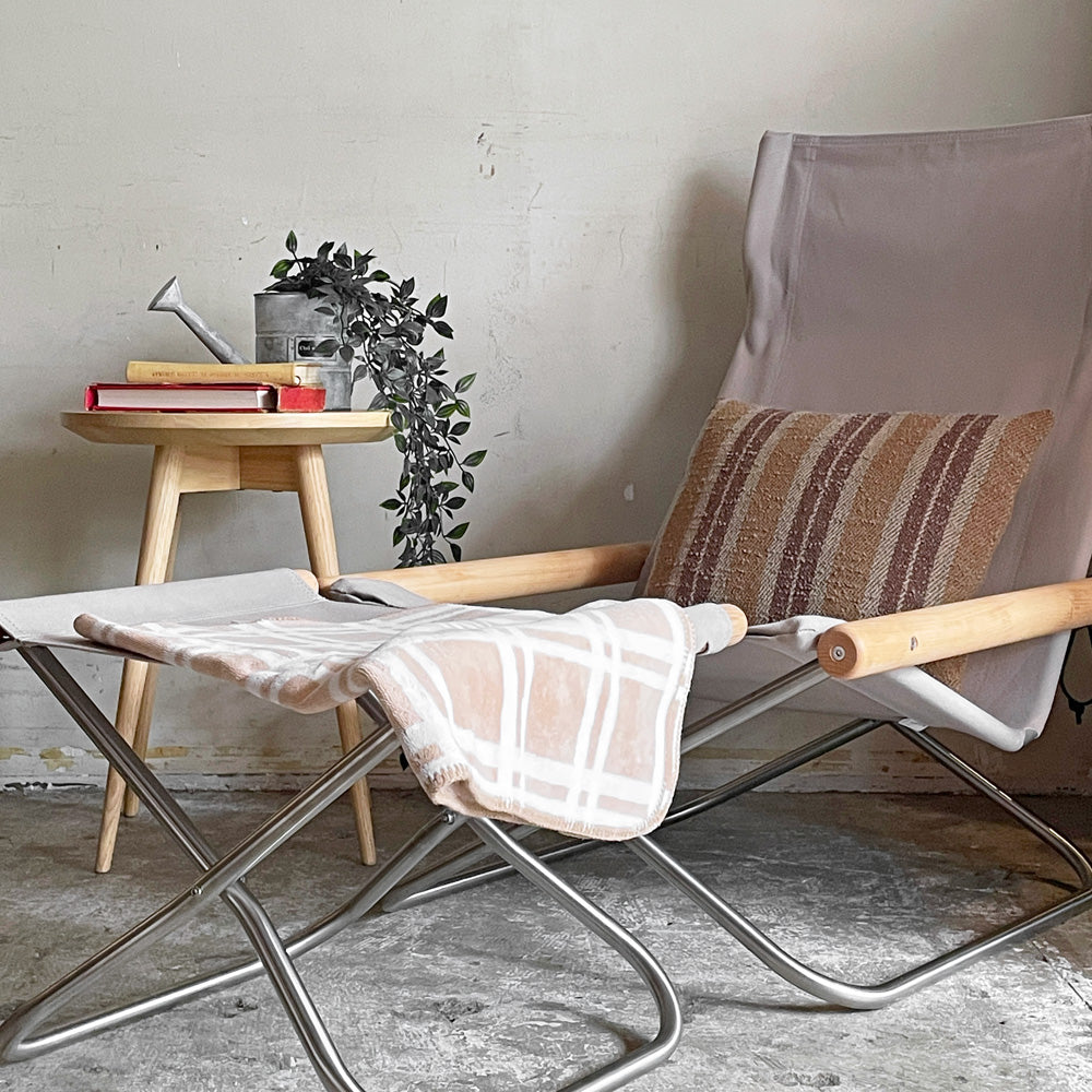ニーチェア エックス NY chair X フォールディングチェア＋オットマン オイルフィニッシュ ぺブルグレー 折り畳み MoMA 新居猛 ～カレーライスのような椅子～