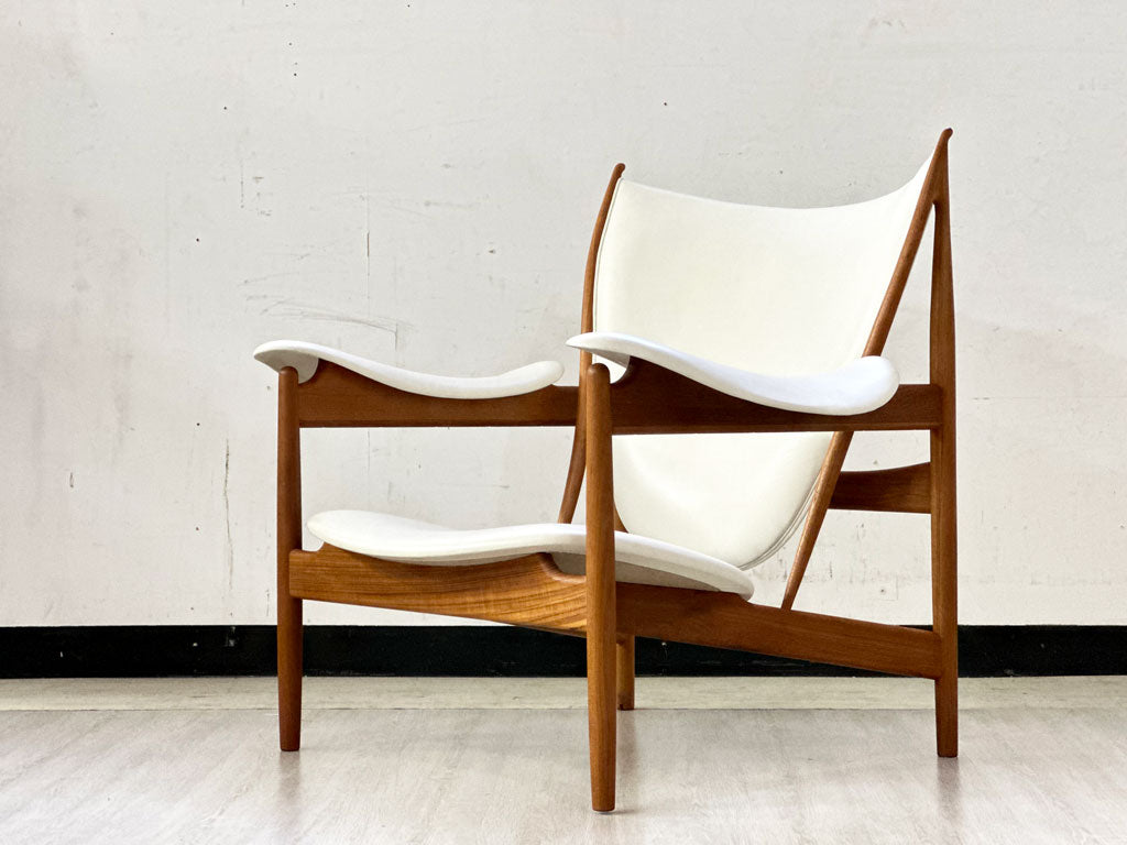 ワンコレクション Onecollection チーフテン チェア Chieftain Chair ラウンジチェア チーク材 本革 ホワイト フィン・ユール Finn Juhl 北欧 デンマーク 買い取りしました。