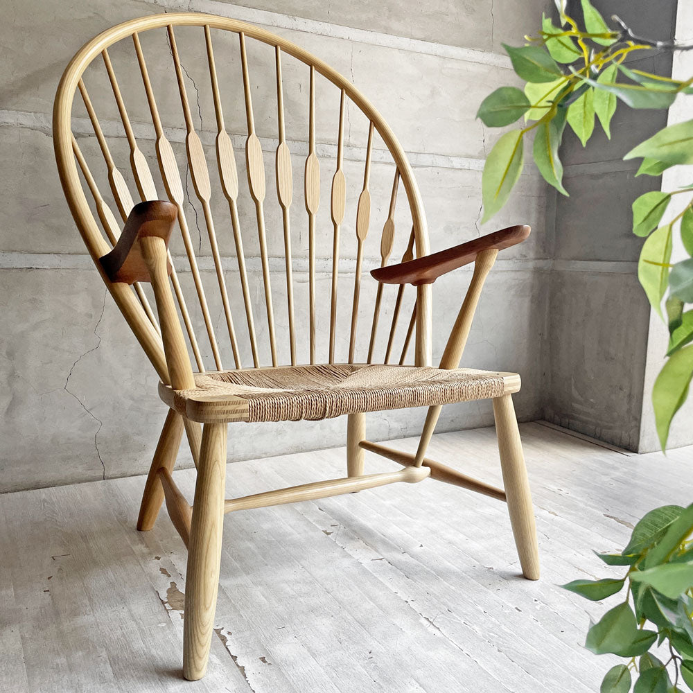 【学芸大学店】ヨハネスハンセン Johannes Hansen ビンテージ ピーコックチェア JH-550 ラウンジチェア アッシュフレーム チーク材アーム ハンス・J・ウェグナー デンマーク 北欧家具 買取させていただきました。