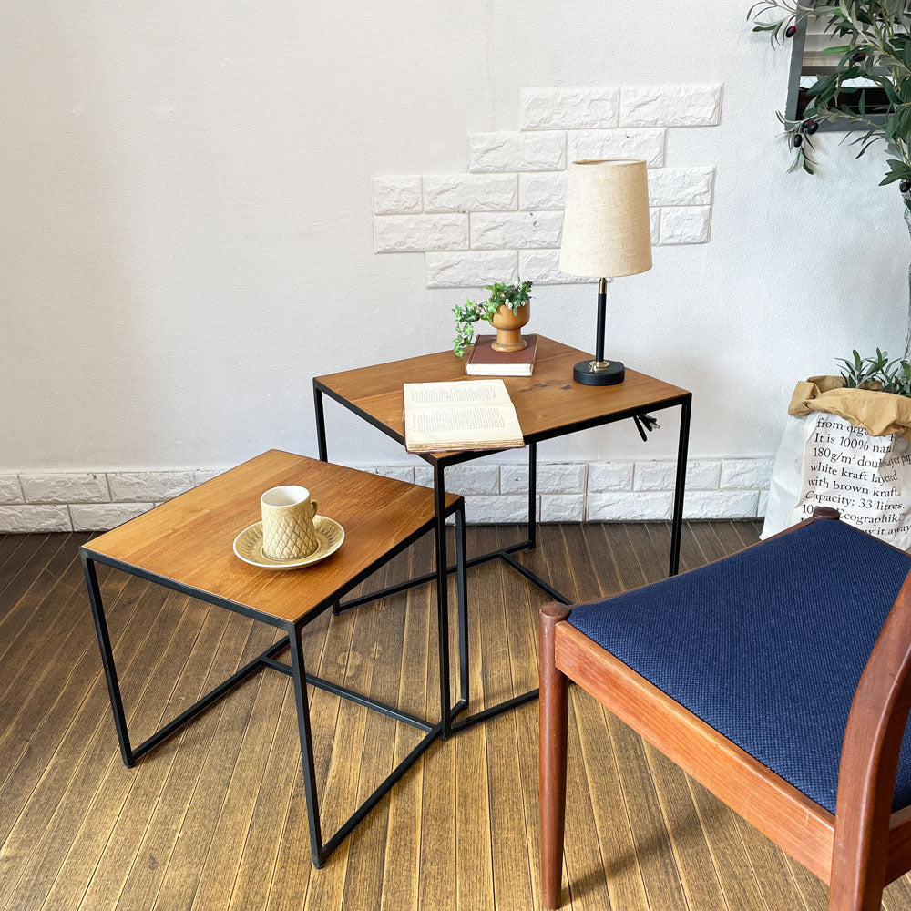 アスプルンド ASPLUND ダリールズ dareels ネストテーブル TWO NEST TABLE 2点セット デビッド・ジョフラ David Jofra 定価￥88,000- ～黒の巣～