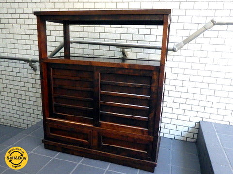 松本民芸家具 505型 茶箪笥 収納整理棚 ミズメザクラ 長野 ～ 上品な調度品とも言えるほどの家具となります。【買取と販売とレンタルのお店】