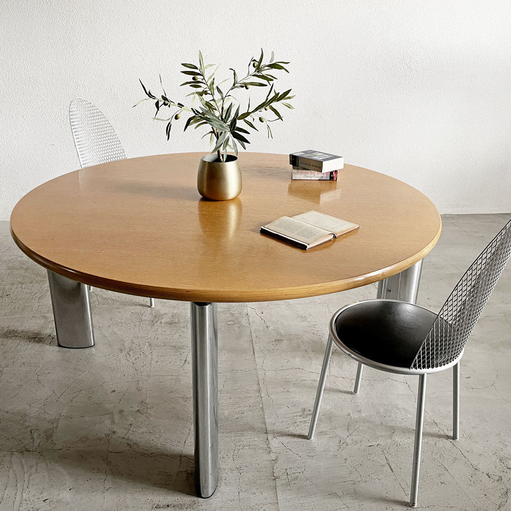 【登戸BASE店】アルフレックス arflex ステーション2 STATION 2 ダイニングテーブル ラウンド Φ150cm モダンデザイン 廃番 買取させていただきました。