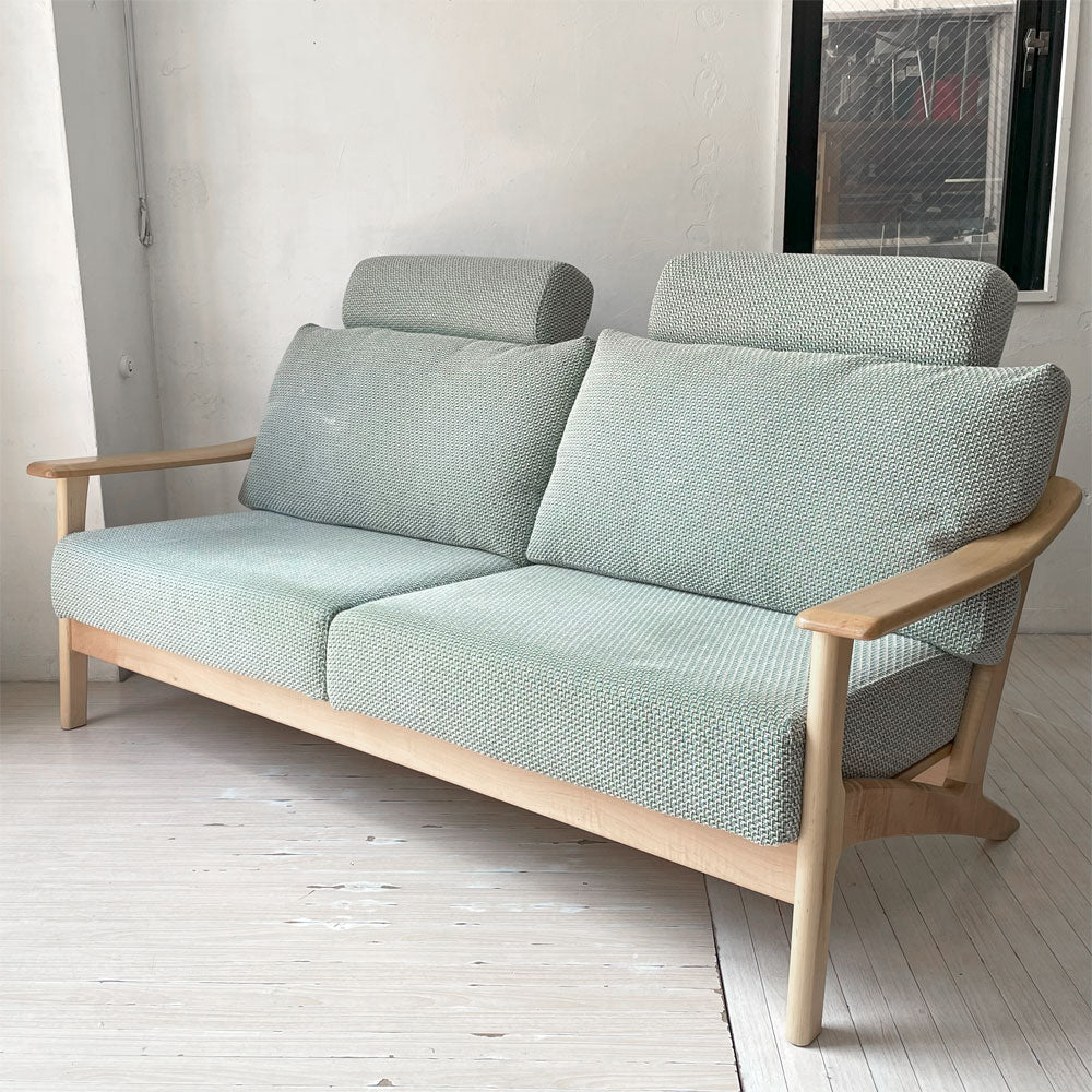 【下北沢店】イバタインテリア Ibata interior メープルリッチ Maple Rich 3シーターソファ W178cm ヘッドレスト×2 飛騨家具 参考定価約43万円 買取させていただきました。