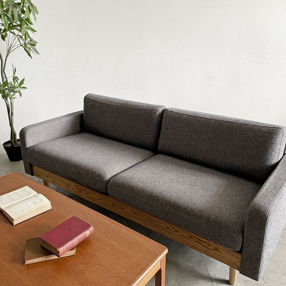 【登戸BASE店】クラッシュゲート CRASH GATE イージーライフ Easy life フリート FLEET 3Pソファ 3人掛け アッシュ材 ファブリック グレー 関家具 買取させていただきました。