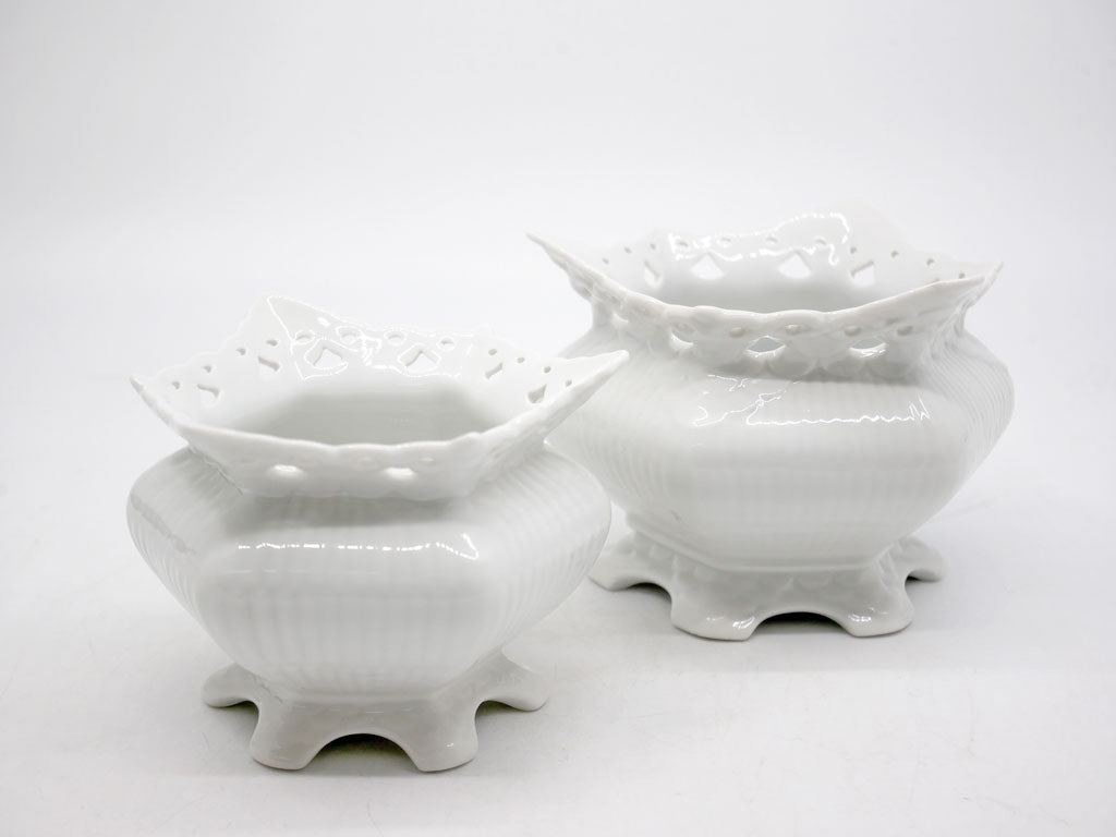 ロイヤルコペンハーゲン Royal Copenhagen ホワイトフルーテッド フルレース White Fluted Full Lace シュガーボウル ポット M＆L デンマーク 北欧食器 希少 中古品 買い取りしました。